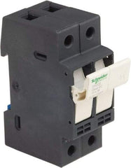 Schneider Electric - 2 Pole, 600 Volt, 30 Amp, DIN Rail Mount Fuse Holder - Compatible with CC Class, 35mm Wide Fuse - Caliber Tooling