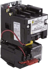 Square D - 220 Coil VAC at 50 Hz, 240 Coil VAC at 60 Hz, 9 Amp, Nonreversible Open Enclosure NEMA Motor Starter - 3 Phase hp: 1-1/2 at 200 VAC, 1-1/2 at 230 VAC, 2 at 460 VAC, 2 at 575 VAC - Caliber Tooling