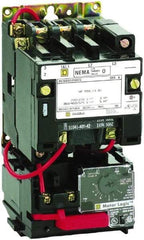 Square D - 110 Coil VAC at 50 Hz, 120 Coil VAC at 60 Hz, 18 Amp, Nonreversible Open Enclosure NEMA Motor Starter - 3 Phase hp: 3 at 200 VAC, 3 at 230 VAC, 5 at 460 VAC, 5 at 575 VAC - Caliber Tooling