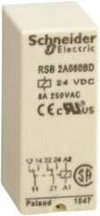 Schneider Electric - 2,000 VA Power Rating, Electromechanical Plug-in General Purpose Relay - 8 Amp at 250 VAC & 28 VDC, 2CO, 24 VDC - Caliber Tooling