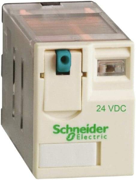 Schneider Electric - 3,750 VA Power Rating, Electromechanical Plug-in General Purpose Relay - 15 Amp at 250 VAC & 28 VDC, 2CO, 24 VDC - Caliber Tooling