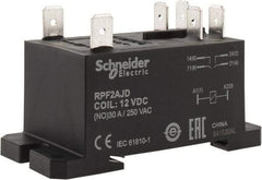 Schneider Electric - 7,500 VA Power Rating, Electromechanical Plug-in General Purpose Relay - 20 Amp at 28 VDC, 25 at 28 VDC, 30 at 250/277 VAC, 2NO, 12 VDC - Caliber Tooling