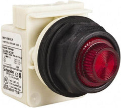 Schneider Electric - 24 V, 28 V Red Lens LED Indicating Light - Round Lens, Screw Clamp Connector, Corrosion Resistant, Dust Resistant, Oil Resistant - Caliber Tooling