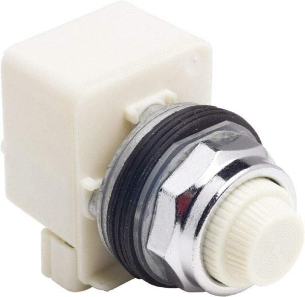 Schneider Electric - 120 V White Lens LED Indicating Light - Screw Clamp Connector - Caliber Tooling