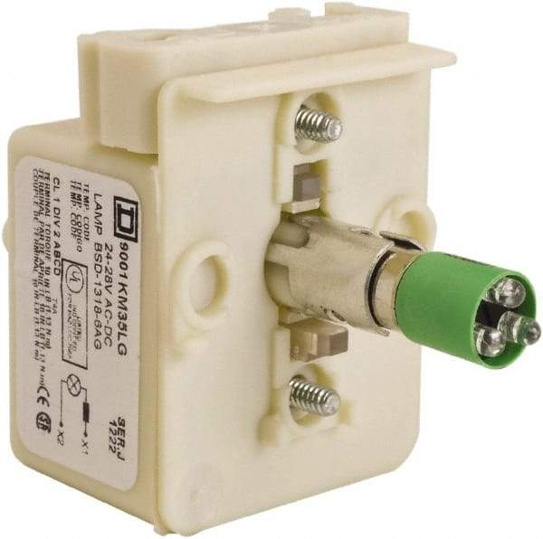 Schneider Electric - 24-28 VAC, 24-28 VDC Green Lens LED Light Module - Caliber Tooling