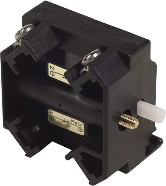 Schneider Electric - 2NC, 3 Amp, Electrical Switch Contact Block - 115 VDC and 240 VAC, Screw Terminal, 1.18 Inch Hole, 30mm Hole - Caliber Tooling