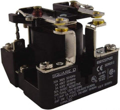 Square D - 1-1/2 hp, 10 VA Power Rating, Electromechanical Screw Clamp General Purpose Relay - 40 at 277 VAC & 5 at 600 V, DPST, 208 VAC at 60 Hz, 63.6mm Wide x 49.6mm High x 63.2mm Deep - Caliber Tooling