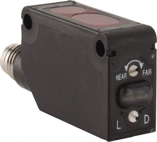 Telemecanique Sensors - M8 Connector, 1m Nominal Distance, Shock and Vibration Resistant, Diffused Photoelectric Sensor - 12 to 24 VDC, PBT, 11mm Long x 11mm Wide x 33mm High - Caliber Tooling