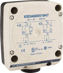 Telemecanique Sensors - NPN, PNP, NO/NC, 60mm Detection, Rectangular, Inductive Proximity Sensor - 2 Wires, IP67, 24 to 240 VAC, 80mm Wide - Caliber Tooling