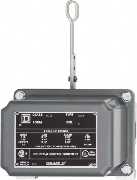 Square D - 4 NEMA Rated, DPST, Float Switch Pressure and Level Switch - 575 VAC, Line-Load-Load-Line Terminal - Caliber Tooling