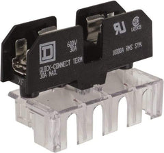 Square D - 1 Pole, 120 Volt, Fuse Block - 1/4 Inch Diameter x 1-1/4 Inch Fuse Length - Caliber Tooling