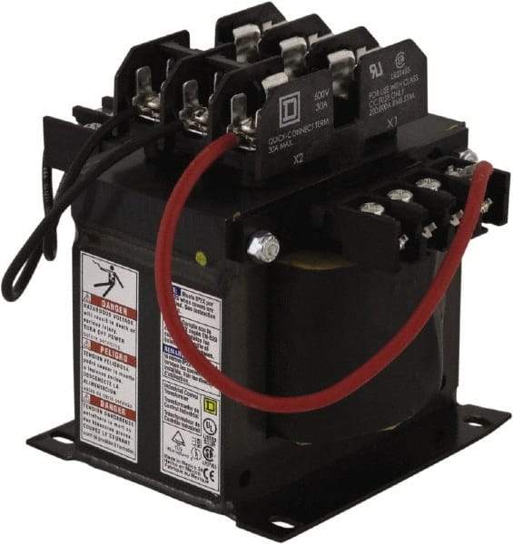 Square D - 1 Phase, 500 VA, Top Mount Fuse Block Control Transformer - 239°F Temp Rise - Caliber Tooling