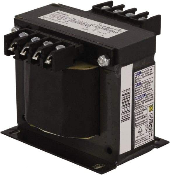 Square D - 300 VA, Top Mount Fuse Block Control Transformer - 50/60 Hz, 4.74 Inch Deep x 3.84 Inch High - Caliber Tooling