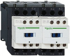 Schneider Electric - 3 Pole, 24 Coil VAC at 50/60 Hz, 18 Amp at 440 VAC, Reversible IEC Contactor - 1 Phase hp: 1 at 115 VAC, 3 at 230/240 VAC, 3 Phase hp: 10 at 460/480 VAC, 15 at 575/600 VAC, 5 at 200/208 VAC, 5 at 230/240 VAC - Caliber Tooling