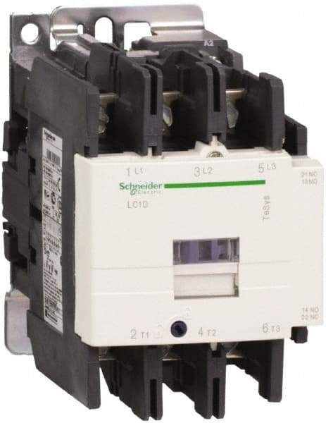 Schneider Electric - 3 Pole, 120 Coil VAC at 50/60 Hz, 80 Amp at 440 VAC, Nonreversible IEC Contactor - Bureau Veritas, CCC, CSA, CSA C22.2 No. 14, DNV, EN/IEC 60947-4-1, EN/IEC 60947-5-1, GL, GOST, LROS, RINA, RoHS Compliant, UL 508, UL Listed - Caliber Tooling