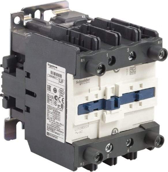 Schneider Electric - 4 Pole, 120 Coil VAC at 60 Hz, 125 Amp at 440 VAC, Nonreversible IEC Contactor - Bureau Veritas, CCC, CSA, CSA C22.2 No. 14, DNV, EN/IEC 60947-4-1, EN/IEC 60947-5-1, GL, GOST, LROS, RINA, RoHS Compliant, UL 508, UL Listed - Caliber Tooling