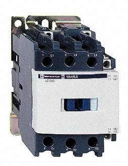 Schneider Electric - 3 Pole, 480 Coil VAC at 60 Hz, 65 Amp at 440 VAC and 80 Amp at 440 VAC, Nonreversible IEC Contactor - 1 Phase hp: 10 at 230/240 VAC, 5 at 115 VAC, 3 Phase hp: 20 at 200/208 VAC, 20 at 230/240 VAC, 50 at 460/480 VAC, 50 at 575/600 VAC - Caliber Tooling