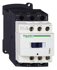 Schneider Electric - 3 Pole, 24 Coil VDC, 18 Amp at 440 VAC and 32 Amp at 440 VAC, Nonreversible IEC Contactor - 1 Phase hp: 1 at 115 VAC, 3 at 230/240 VAC, 3 Phase hp: 10 at 460/480 VAC, 15 at 575/600 VAC, 5 at 200/208 VAC, 5 at 230/240 VAC - Caliber Tooling