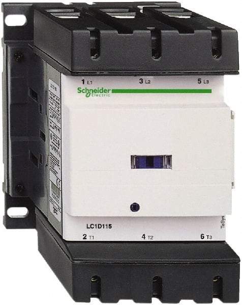 Schneider Electric - 3 Pole, 240 Coil VAC at 50/60 Hz, 150 Amp at 440 VAC, Nonreversible IEC Contactor - Bureau Veritas, CCC, CSA, CSA C22.2 No. 14, DNV, EN/IEC 60947-4-1, EN/IEC 60947-5-1, GL, GOST, LROS, RINA, RoHS Compliant, UL 508, UL Listed - Caliber Tooling