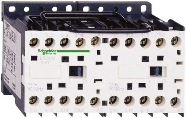 Schneider Electric - 3 Pole, 110 Coil VAC at 50/60 Hz, 16 Amp at 690 VAC, 20 Amp at 440 VAC and 9 Amp at 440 VAC, Reversible IEC Contactor - BS 5424, CSA, IEC 60947, NF C 63-110, RoHS Compliant, UL Listed, VDE 0660 - Caliber Tooling