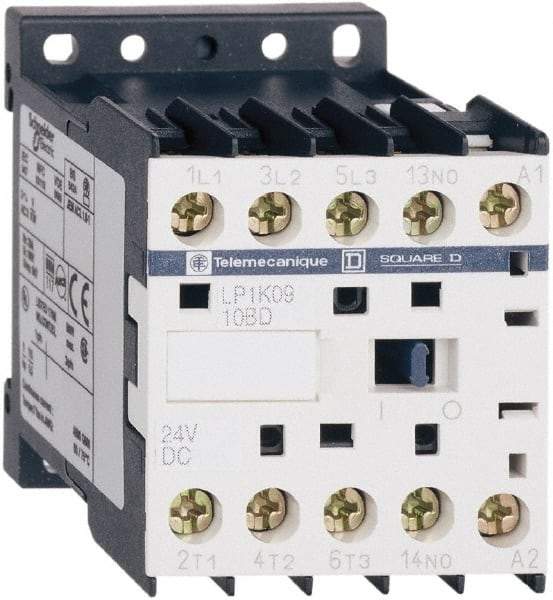 Schneider Electric - 3 Pole, 24 Coil VDC, 6 Amp at 440 VAC, IEC Contactor - BS 5424, CSA, IEC 60947, NF C 63-110, RoHS Compliant, UL Listed, VDE 0660 - Caliber Tooling