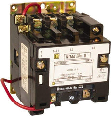 Square D - 1 Pole, 110 Coil VAC at 50 Hz and 120 Coil VAC at 60 Hz, 18 Amp NEMA Contactor - Open Enclosure, 50 Hz at 110 VAC and 60 Hz at 120 VAC - Caliber Tooling