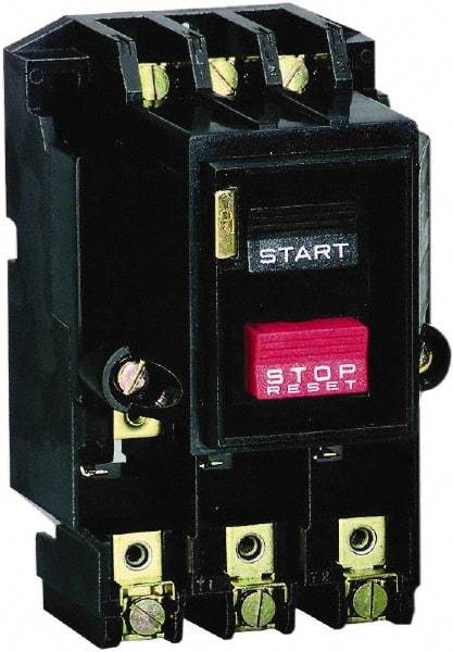 Square D - 3 Poles, 27 Amp, M-0 NEMA, Open Pushbutton Manual Motor Starter - 3 hp at 200 to 230 VAC & 5 hp at 380 to 575 VAC, CSA & UL Listed - Caliber Tooling