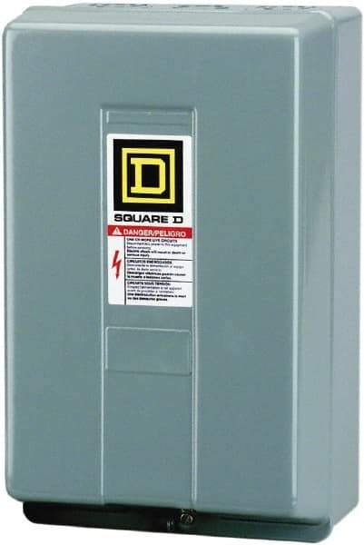 Square D - 1 NEMA Rated, 4 Pole, Electrically Held Lighting Contactor - 100 A (Tungsten), 110 VAC at 50 Hz, 120 VAC at 60 Hz - Caliber Tooling