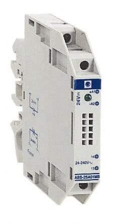 Schneider Electric - 0.01 Milliamp, NC Configuration, Interface Relay Module - DIN Rail Mount, 23 to 131°F, 24 VDC - Caliber Tooling