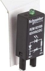 Schneider Electric - 6-24 VAC, 6-24 VDC, Relay Protection Module - For Use with RGZ Sockets (RXG Series), RSZ Sockets (RSB Series) - Caliber Tooling