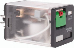 Schneider Electric - 3 at 60 Hz VA Power Rating, Octal Electromechanical Plug-in General Purpose Relay - 10 Amp at 277 VAC & 30 VDC, DPDT, 120 VAC, 35mm Wide x 56mm High x 35.4mm Deep - Caliber Tooling