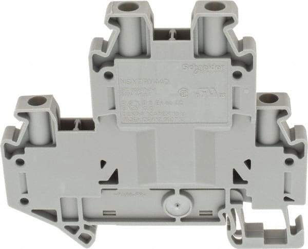 Schneider Electric - 2 Poles, 800 Volt, 36 Amp, -40 to 266°F, DIN Rail Mount, Polyamide Passthrough Terminal Block - 4 Contacts, 26 to 10 AWG Compatibility, 65mm High - Caliber Tooling