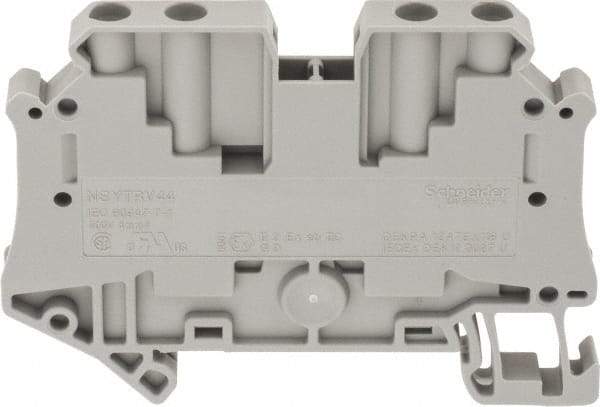 Schneider Electric - 1 Pole, 500 Volt, 39 Amp, -40 to 266°F, DIN Rail Mount, Polyamide Passthrough Terminal Block - 4 Contacts, 26 to 10 AWG Compatibility, 47-1/2mm High - Caliber Tooling