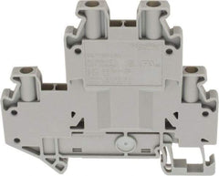 Schneider Electric - 2 Poles, 500 Volt, 28 Amp, -40 to 266°F, DIN Rail Mount, Polyamide Passthrough Terminal Block - 4 Contacts, 26 to 12 AWG Compatibility, 65mm High - Caliber Tooling