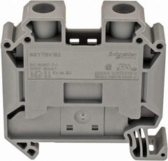 Schneider Electric - 1 Pole, 1,000 Volt, 101 Amp, -40 to 266°F, DIN Rail Mount, Polyamide Passthrough Terminal Block - 2 Contacts, 16 to 4 AWG Compatibility, 55mm High - Caliber Tooling