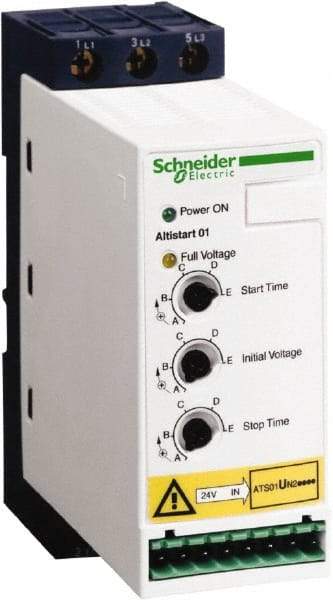 Schneider Electric - 12 Amp, 120 Coil VAC, 50/60 Hz, IEC Motor Starter - 3 Phase Hp: 7.5 - Caliber Tooling