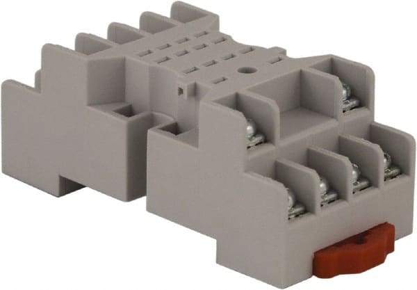 Square D - 14 Pins, 300 VAC, 10 Amp (UL and CSA), Square Relay Socket - DIN Rail Mount, Panel Mount, 2 Tiers, Screw Terminal - Caliber Tooling