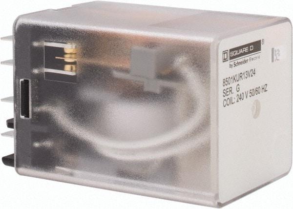 Square D - 11 Pins, 1 hp at 277 Volt & 1/3 hp at 120 Volt, 3 VA Power Rating, Square Electromechanical Plug-in General Purpose Relay - 10 Amp at 250 VAC, 3PDT, 240 VAC at 50/60 Hz, 34.9mm Wide x 50mm High x 35.4mm Deep - Caliber Tooling