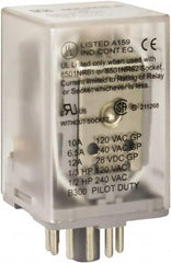 Square D - 8 Pins, 1 hp at 277 Volt & 1/3 hp at 120 Volt, 3 VA Power Rating, Octal Electromechanical Plug-in General Purpose Relay - 10 Amp at 250 VAC, DPDT, 24 VAC at 50/60 Hz, 34.9mm Wide x 50.3mm High x 35.4mm Deep - Caliber Tooling