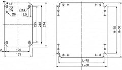 Schneider Electric - Electrical Enclosure Steel Mounting Plate - For Use with 300 (H) x 200 (W) Floor Standing Enclosure, RoHS Compliant, Includes Mounting Hardware & Mounting Plate - Caliber Tooling