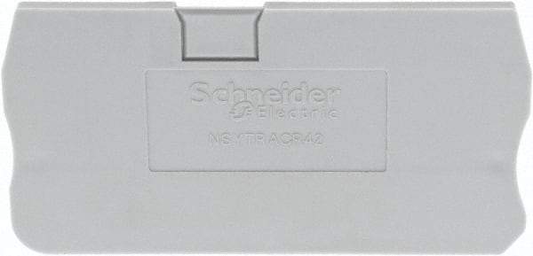 Schneider Electric - 2.2mm High, Terminal Block End Cover - Use with NSYT Terminal Blocks - Caliber Tooling