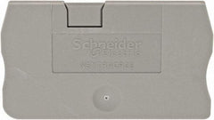 Schneider Electric - 2.2mm High, Terminal Block End Cover - Use with NSYT Terminal Blocks - Caliber Tooling