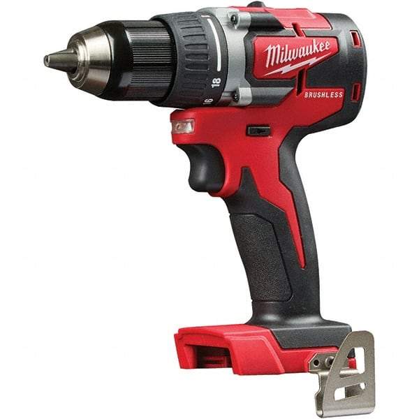 Milwaukee Tool - 18 Volt 1/2" Chuck Pistol Grip Handle Cordless Drill - 0-1800 RPM, Single-Sleeve Ratcheting Chuck, Reversible, Lithium-Ion Batteries Not Included - Caliber Tooling