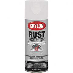 Krylon - 12 oz White Primer Rust Preventative Enamel - 15 to 20 Sq Ft/Gal, Direct to Metal, Spray - Caliber Tooling