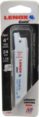 Lenox - 4" Long x 3/4" Thick, Bi-Metal Reciprocating Saw Blade - Tapered Profile, 24 TPI, Toothed Edge, Universal Shank - Caliber Tooling