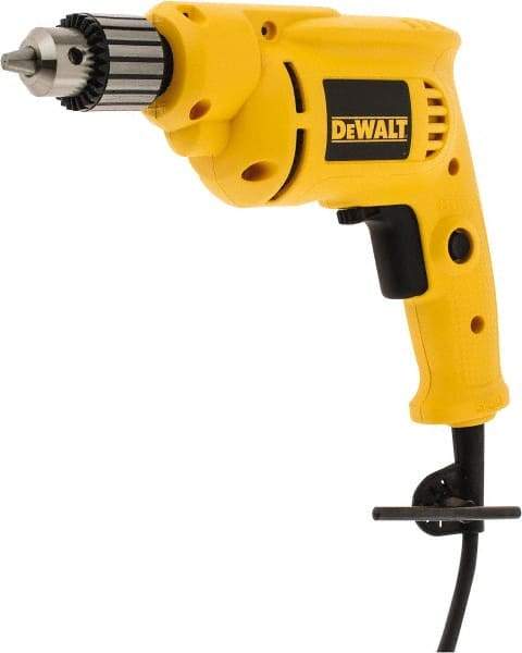 DeWALT - 3/8" Keyed Chuck, 2,800 RPM, Pistol Grip Handle Electric Drill - 7 Amps, 120 Volts, Reversible - Caliber Tooling