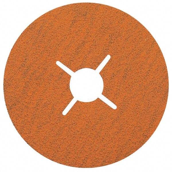 WALTER Surface Technologies - 4-1/2" Diam 7/8" Hole 80 Grit Fiber Disc - Ceramic, Series 15-X, Coolcut XX - Caliber Tooling