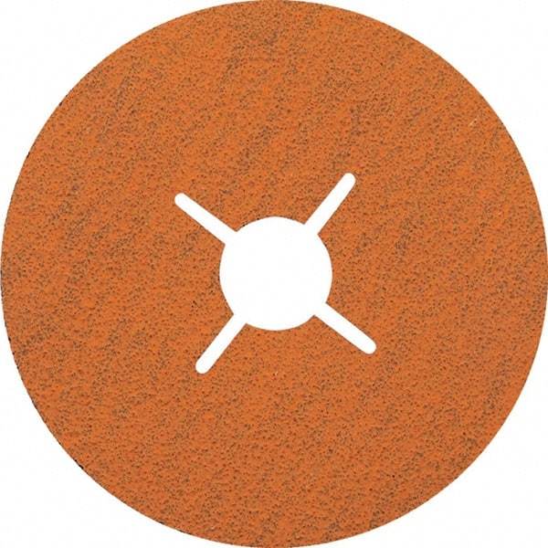 WALTER Surface Technologies - 4-1/2" Diam 7/8" Hole 120 Grit Fiber Disc - Ceramic, Series 15-X, Coolcut XX - Caliber Tooling