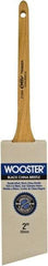 Wooster Brush - 2" Angled Hog Sash Brush - 2-7/16" Bristle Length, 7-7/8" Maple Rattail Handle - Caliber Tooling