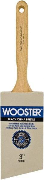 Wooster Brush - 3" Angled Hog Sash Brush - 2-15/16" Bristle Length, 7-7/8" Maple Fluted Handle - Caliber Tooling